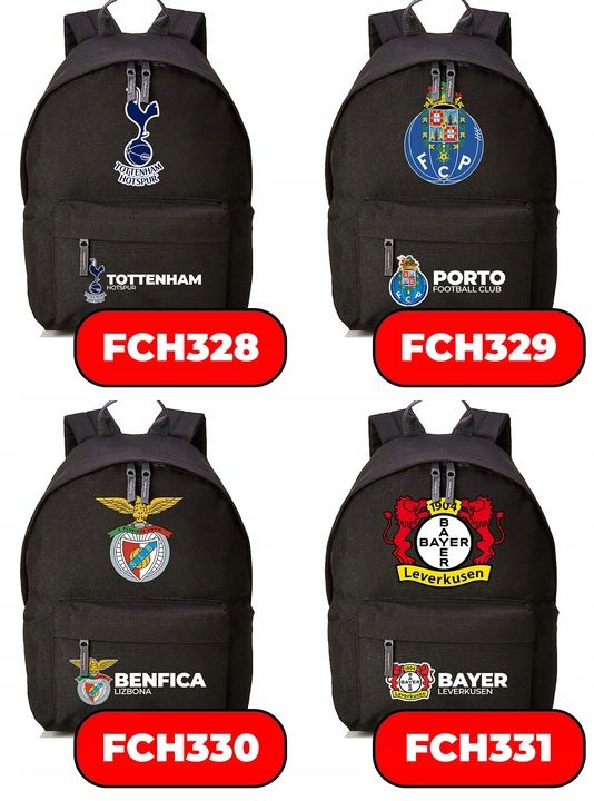 Plecak Szkolny Czarny Real Madrid Kluby Piłkarskie Piłkarze Sportowe W