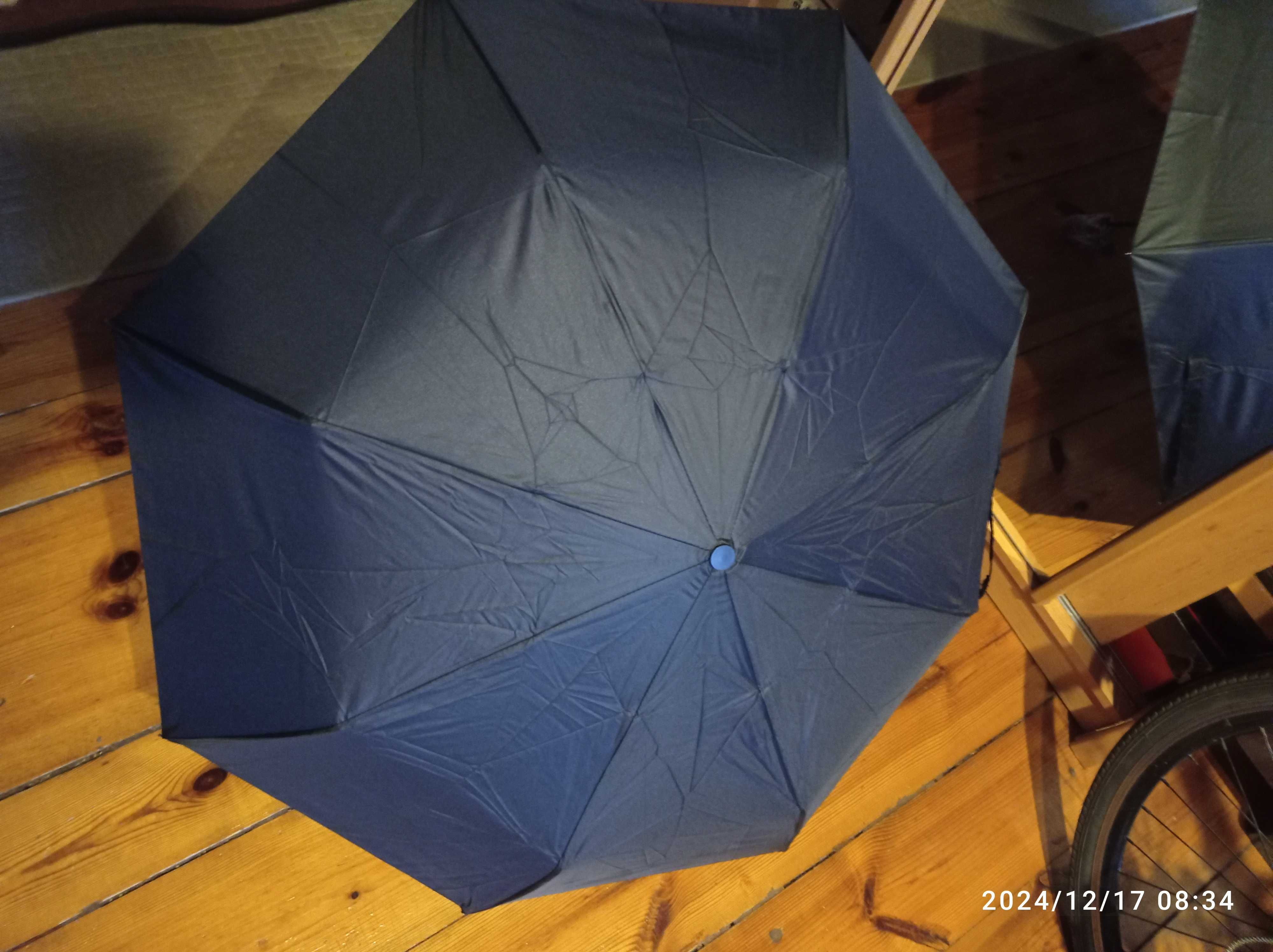 Parasol męski czarny pełny automat nowy