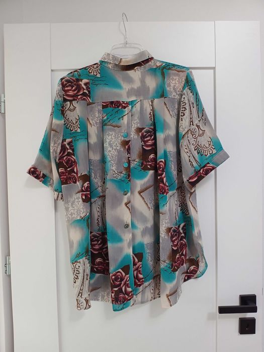 stara retro vintage z czasów prlu bluzka szara koszula 38M damska old