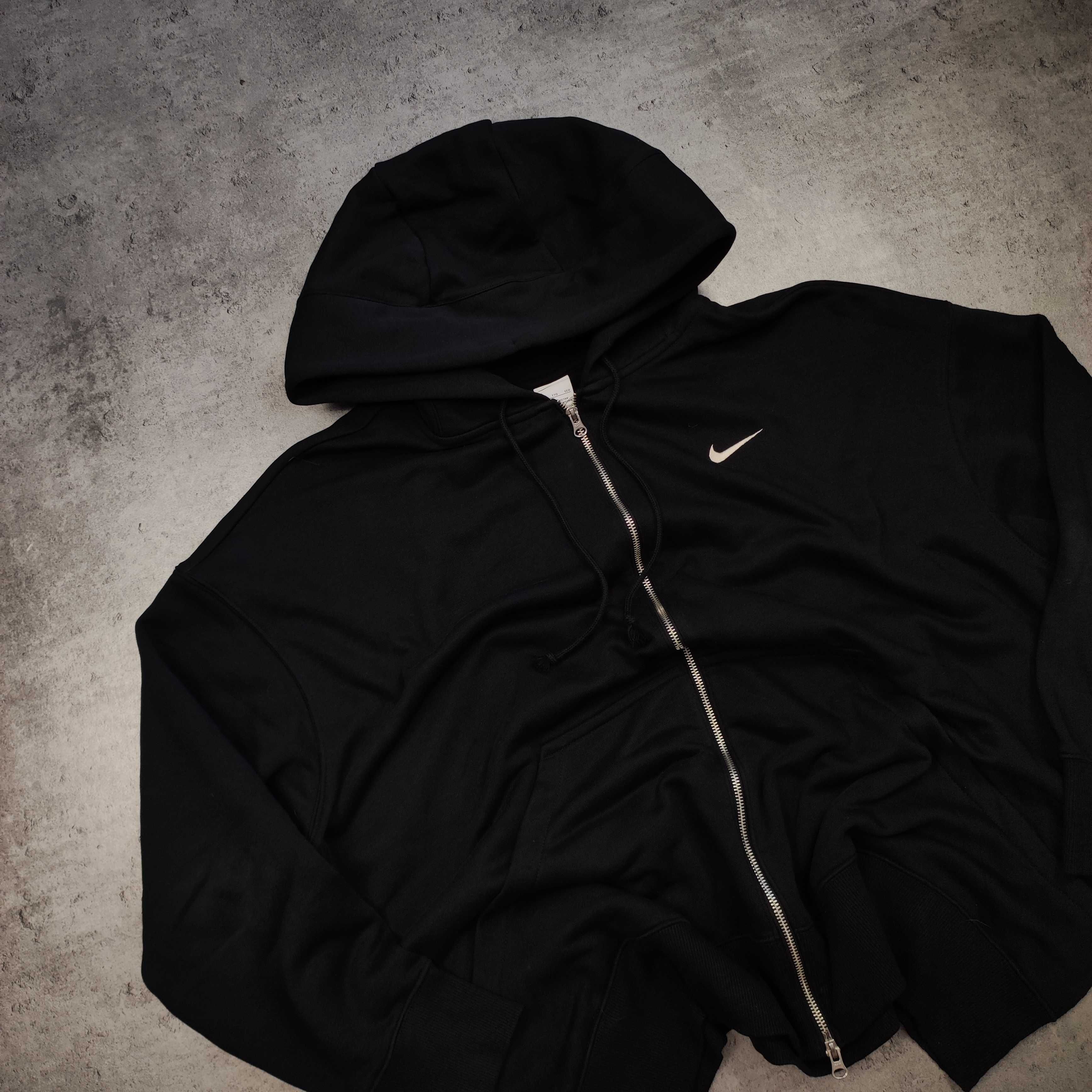 MĘSKA Bluza z Kapturem Hoodie Rozpinana DUŻA 3XL Szeroka Bawełna Nike