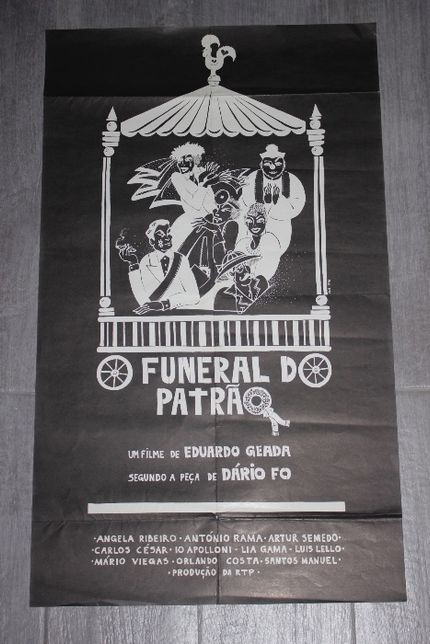 Cartaz poster antigo -1976- Filme O FUNERAL DO PATRÃO - Eduardo Geada