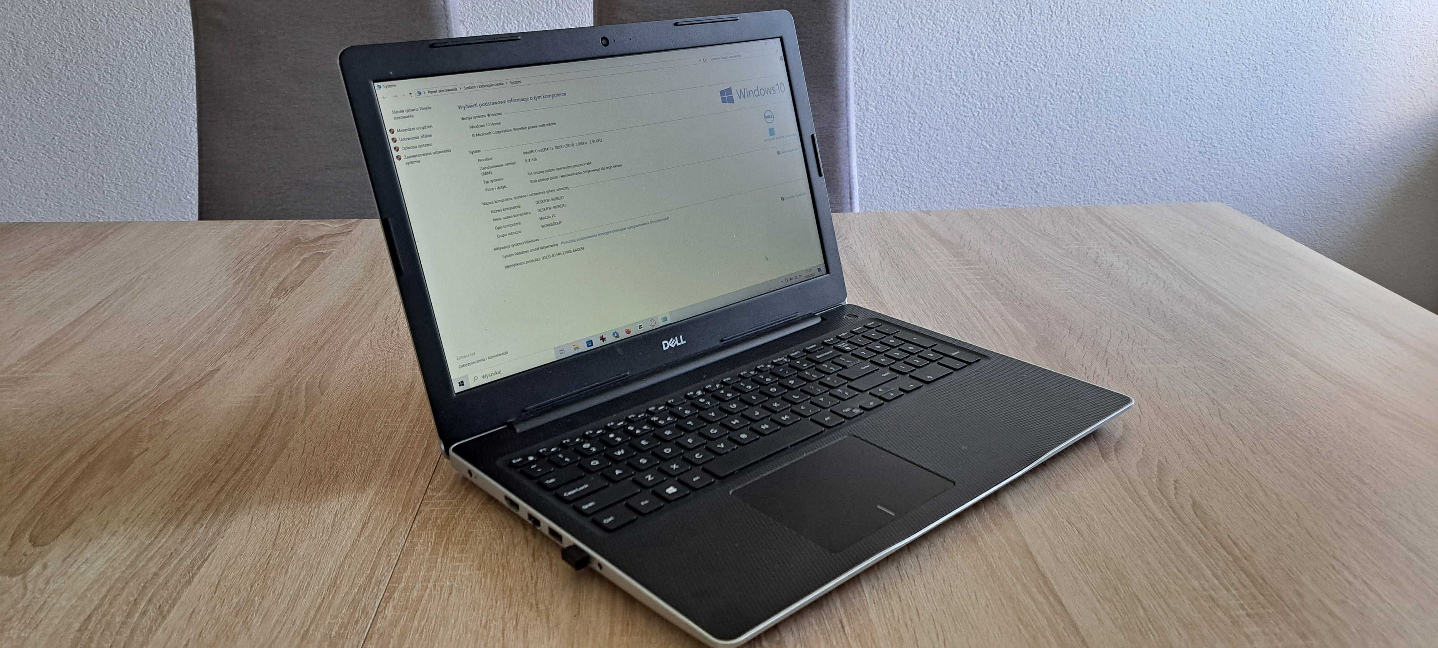 Dell Inspiron 3581 i3-7020U/8GB/240/Win10 R520 srebrny, Radeon 520