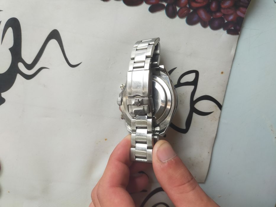 Механические часы в стиле Rolex Daytona, серебристые