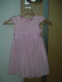 Sukienka różowa oklicznosciowa w roz. 98