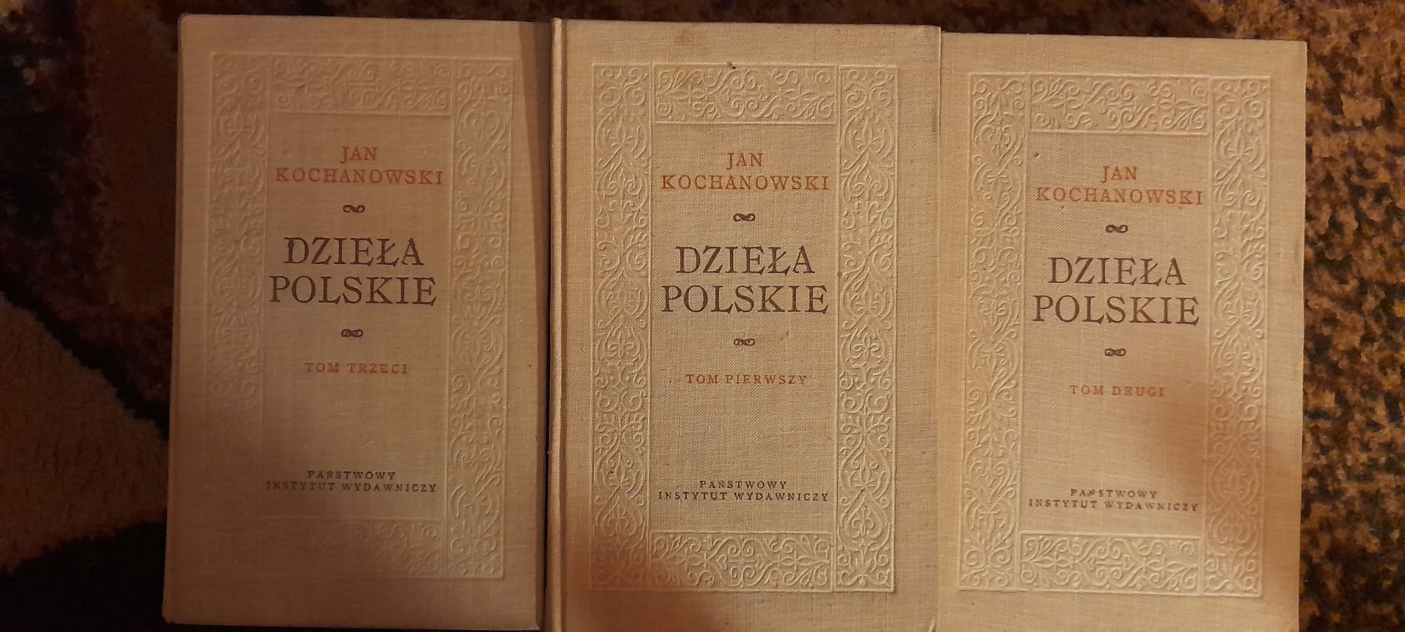 Dzieła Polskie Tom I, II, III, - Jan Kochanowski 1955 wyd III