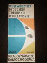Mapa KrajoznawczoSamochodowa Województwa BydgoskieToruńskieWloclawskie