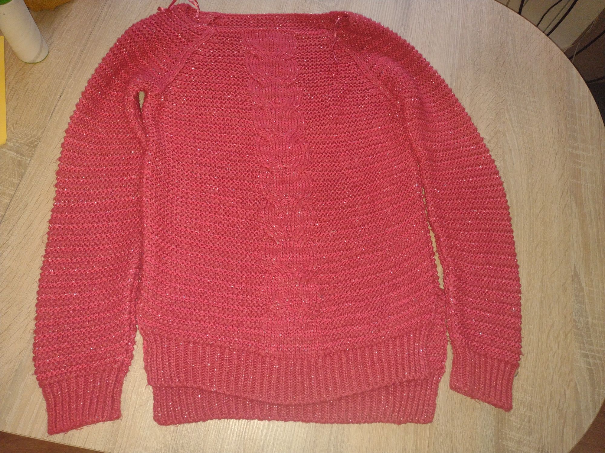 Sweterek czerwony r S