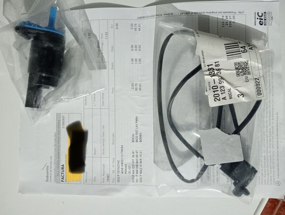 Esguincho usado a funcionar e Bomba Nova Mercedes  classe A 1999 w168