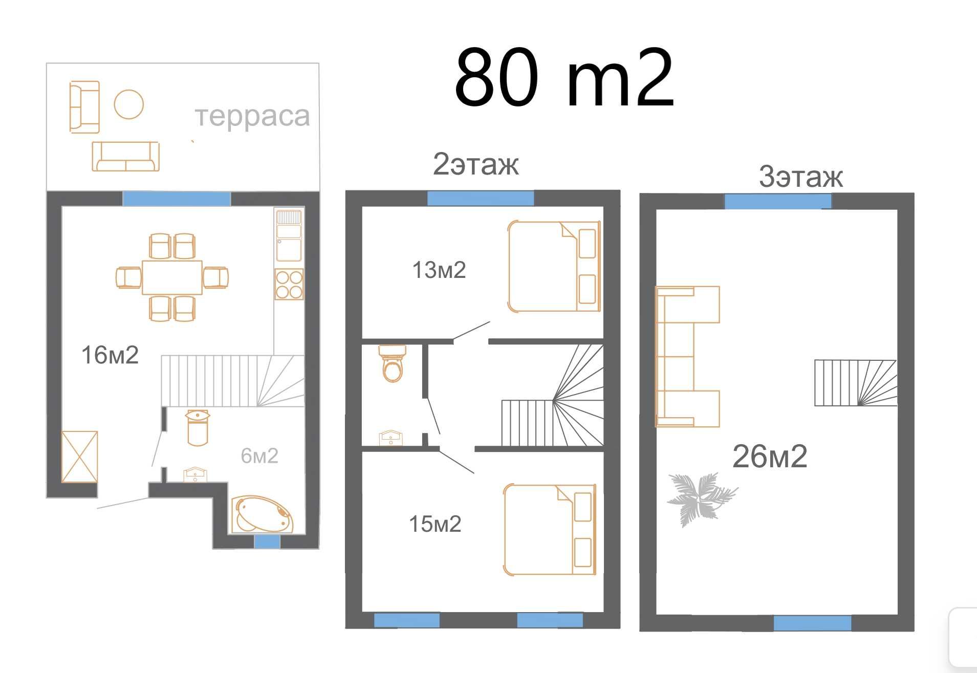 Таунхаус  с ремонтом Слободка