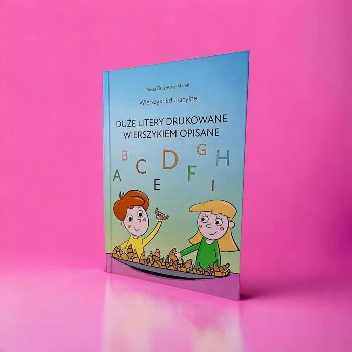 Duże Litery Alfabet Litery Drukowane dla dzieci Wierszyki Edukacyjne