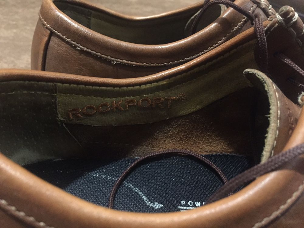 Шкіряні якісні б/в туфлі/мокасини Rockport!!! 42 р., 27 см