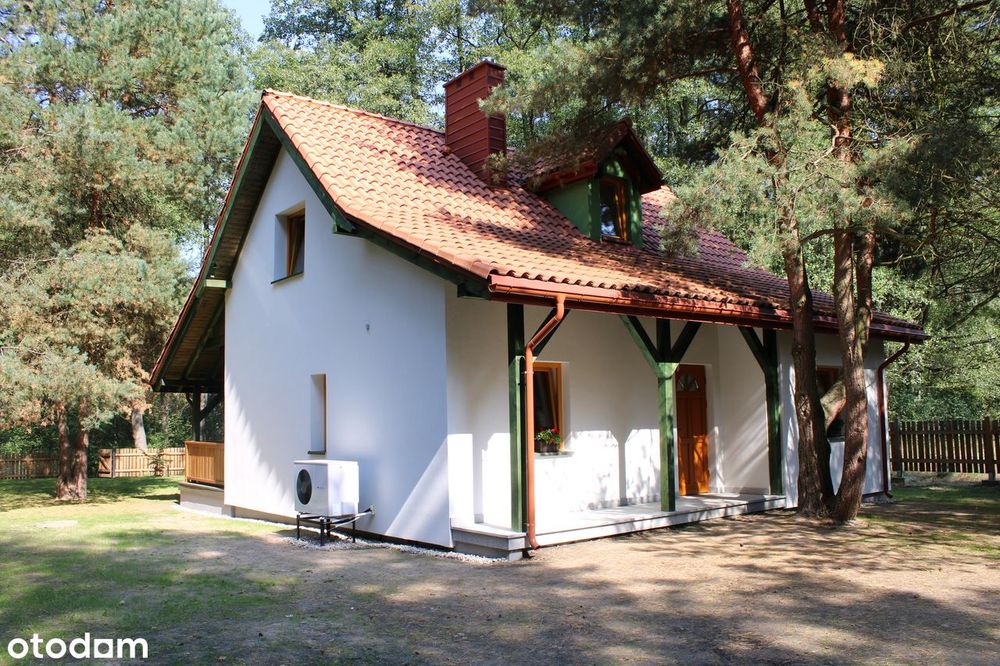 dom jednorodzinny z tarasem, w otoczeniu lasu, Cyganka, pow. miński