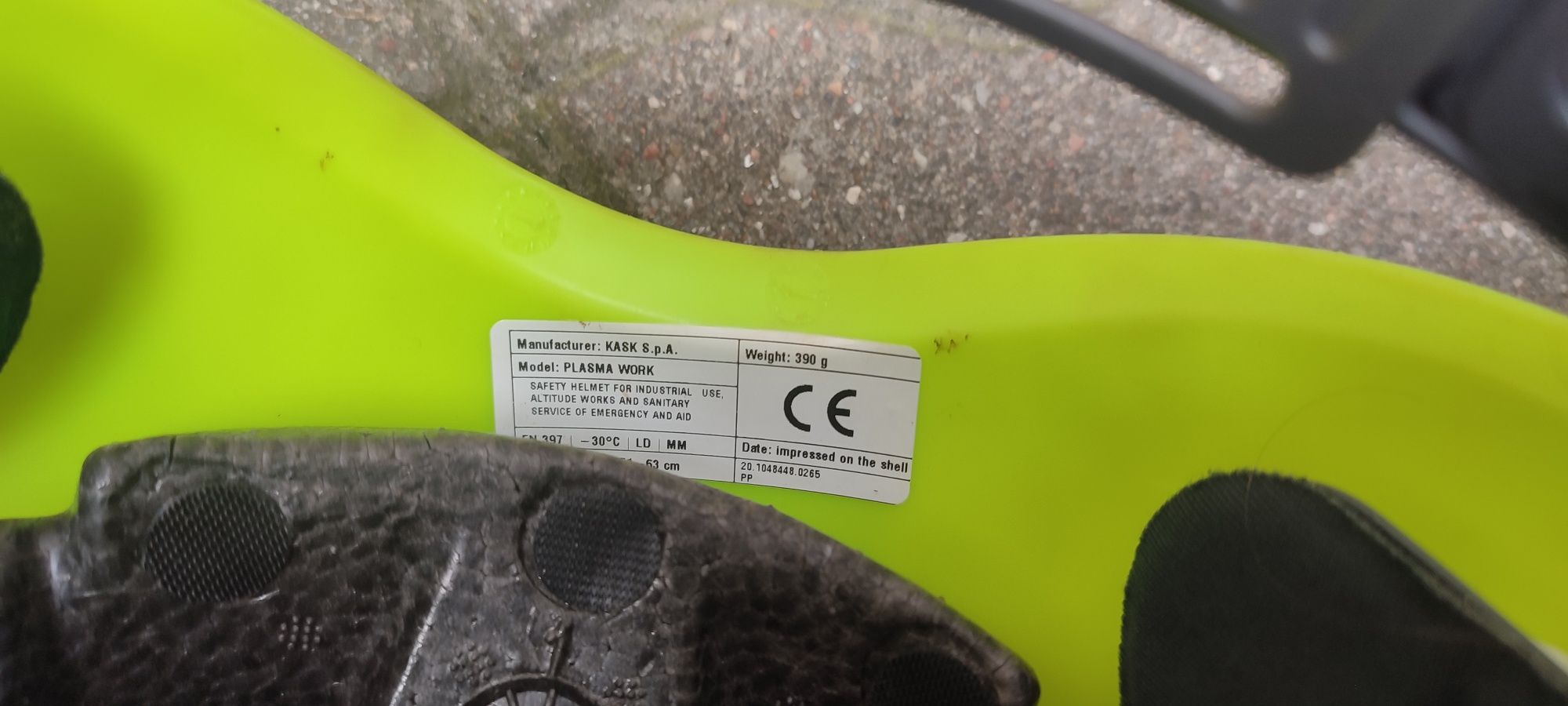 Kask/hełm EN397  Plasma Work 390g!!! + szybka i nauszniki