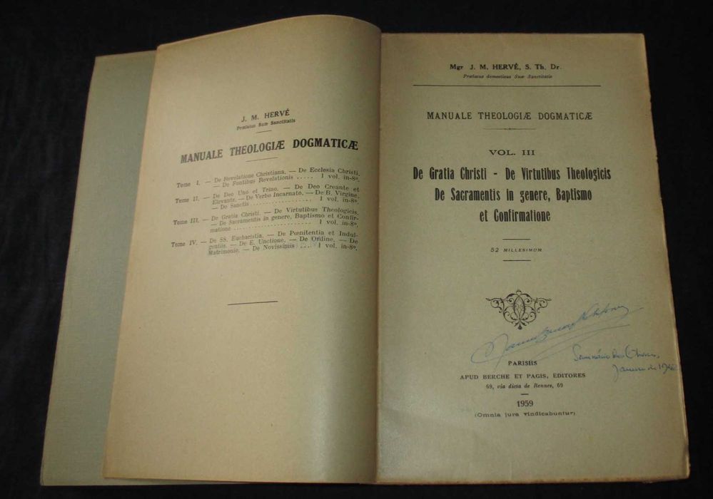 Livros Manuale Theologicae Domaticae 1959