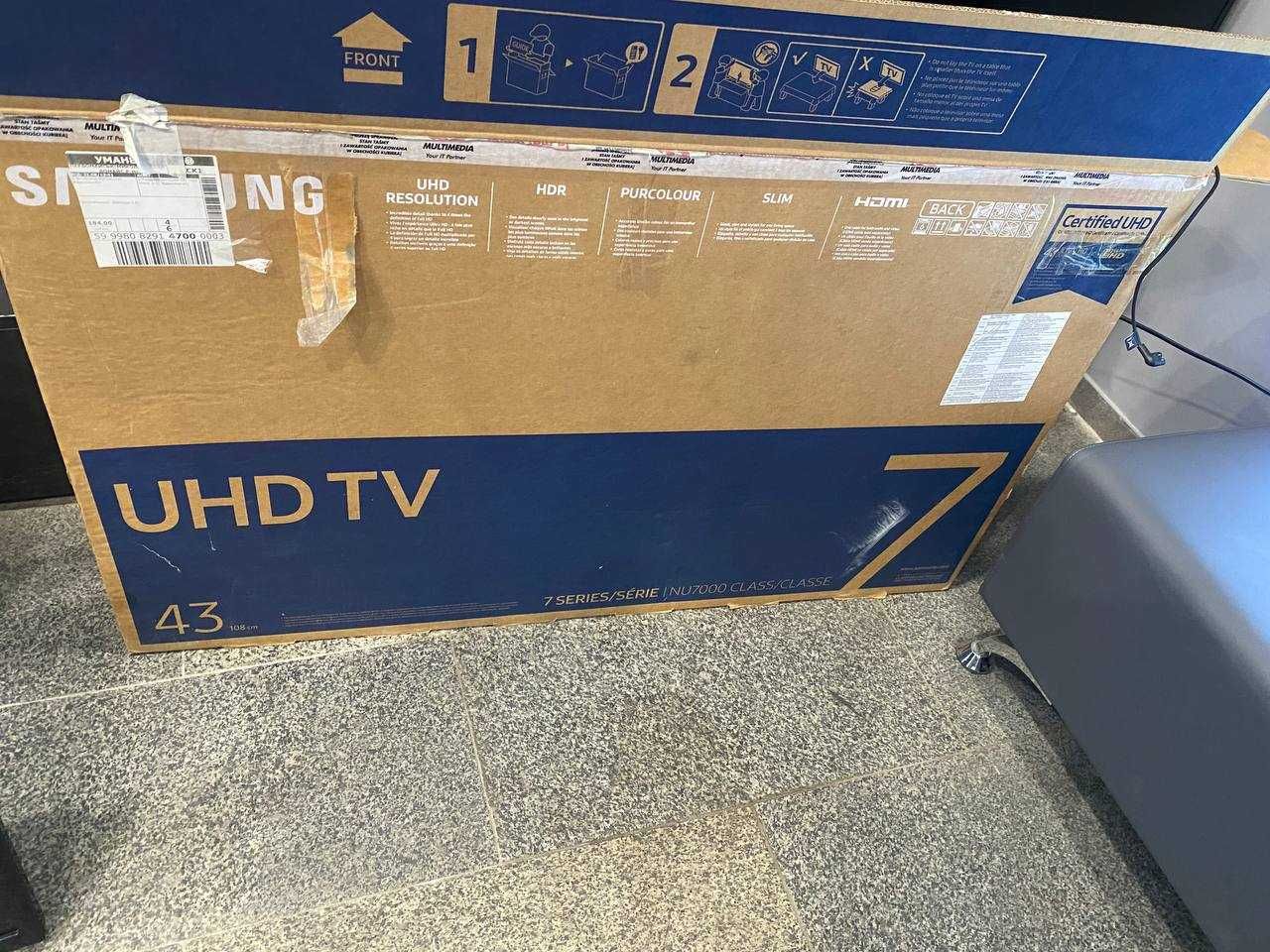 Телевізор Samsung 43 дюйма 4K UHD / 7 series / SMART TV без дефектів