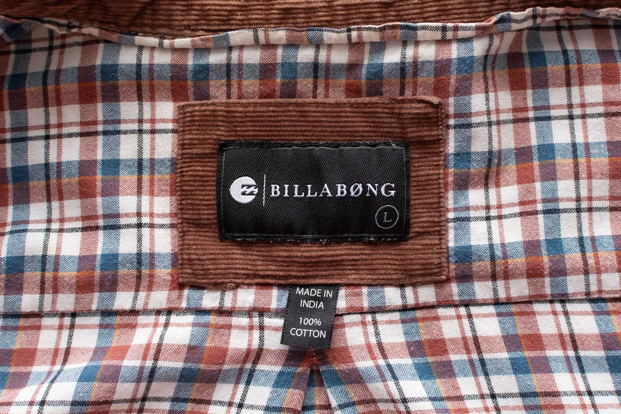 Męska koszula w kratę z długim rękawem Billabong L bawełna vintage
