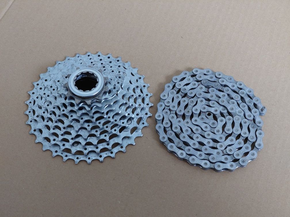 Kompletna grupa napędowa, napęd Shimano Deore XT M770 3x9 biegów