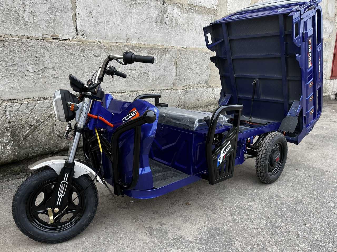 Вантажний грузовой електро скутер Crosser Cargo 16 MAX трьохколісний