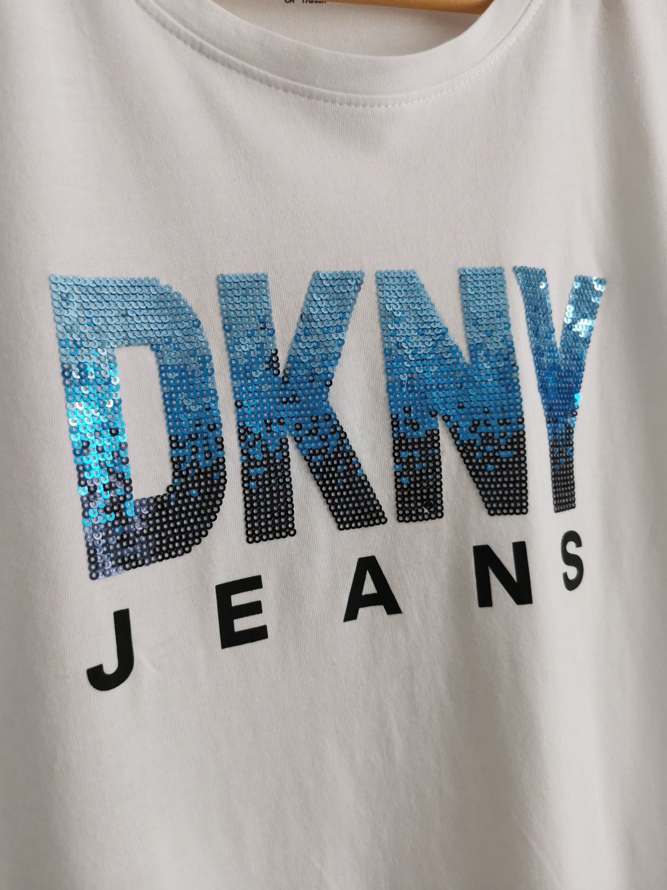 DKNY bluzka koszulka sportowa krótki rękaw damska L/XL