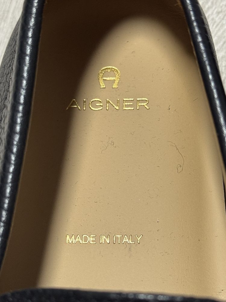 Продам мужские кожаные мокасины Aigner. Размер 42