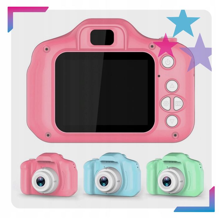 Дитячий цифровий фотоапарат + карта 4GB, рожевий