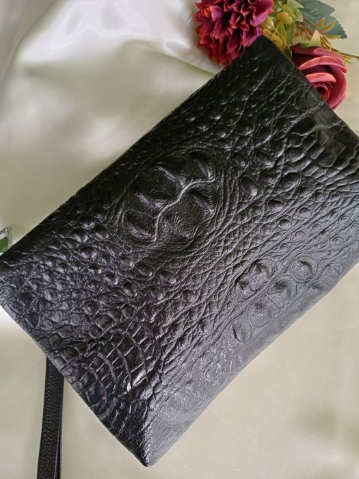 Torba -Aktowka skóra naturalna - Wytlaczany wzór