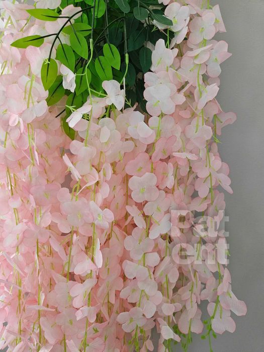 Wisteria różowa glicynia sztuczna girlanda dekoracja 12 sztuk