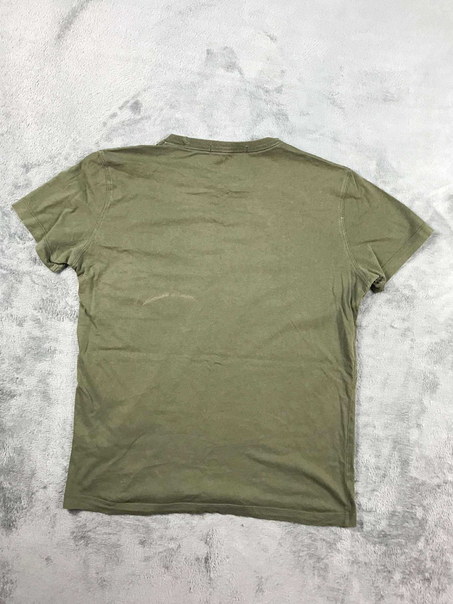 Koszulka Calvin Klein Khaki Basic Haft Casual Opium Y2K Retro Vintage