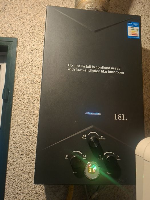 Esquentador a gás propano 18L