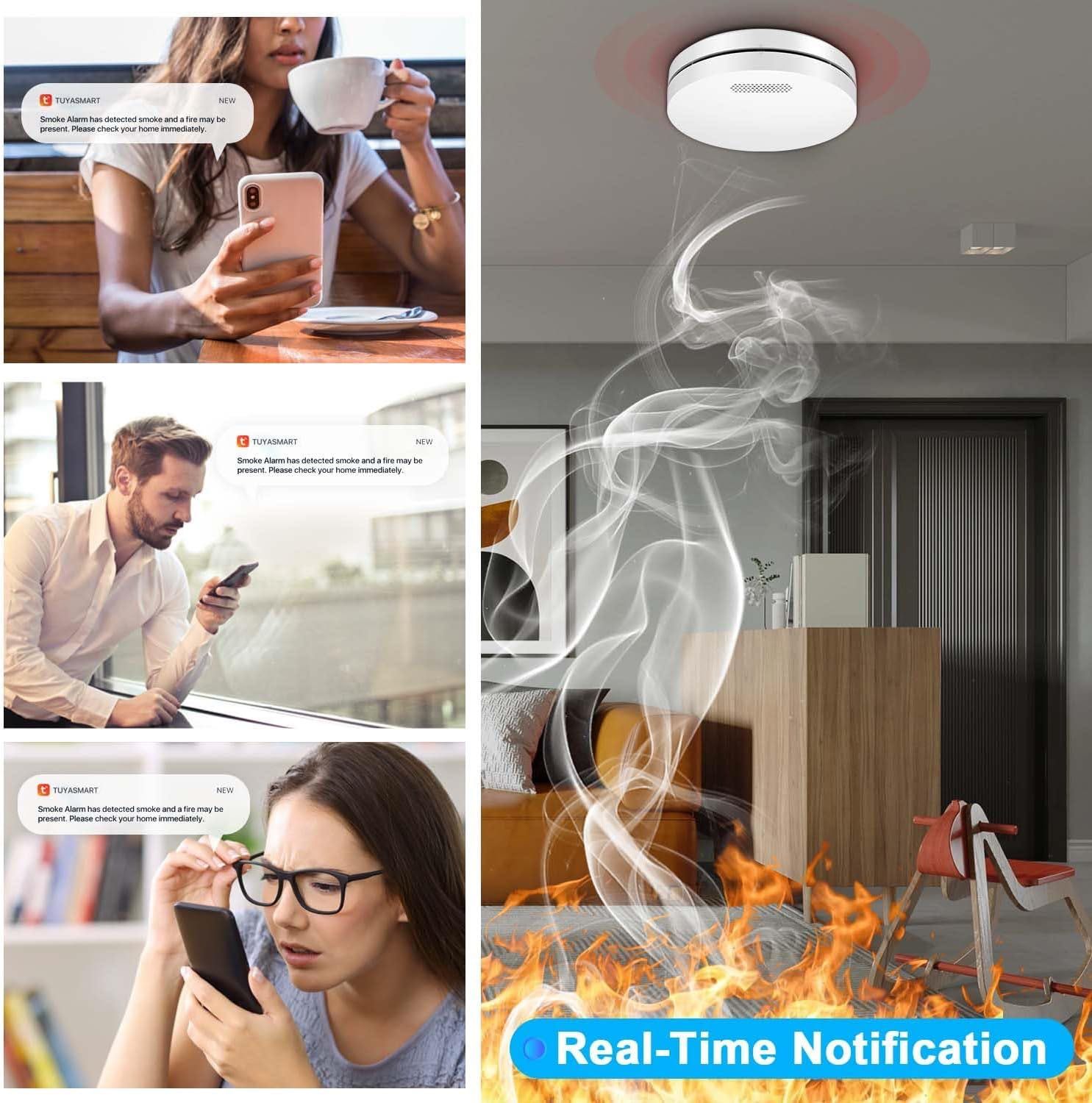 3 aparelhos - Alarme de fumo Wifi