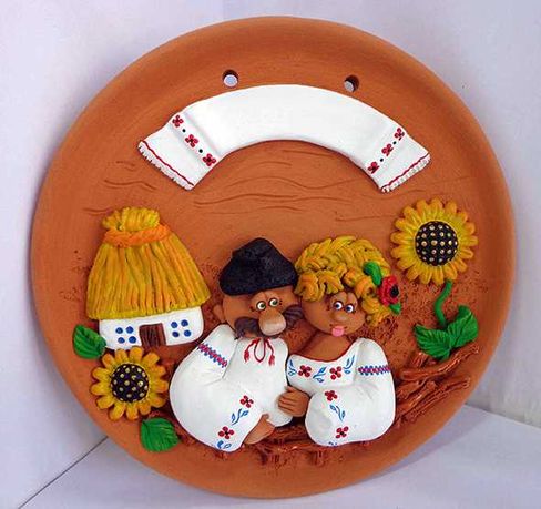 Тарелка сувенирная украинский сувенир из керамики