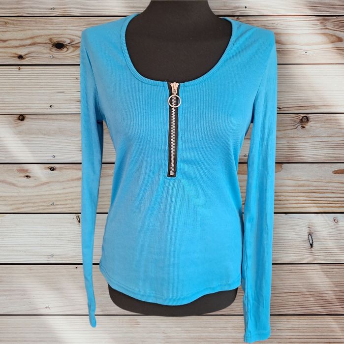 Bluzka z długim rękawem z przewagą bawełny rozmiar L