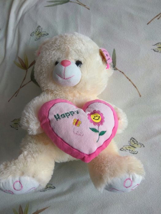 мягкая игрушка  мишка с сердечком подарок на День Валентина