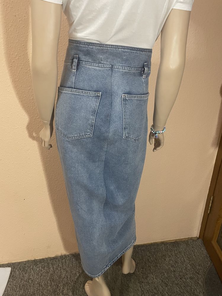 Трендова довга джинсова спідниця юбка