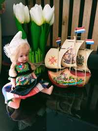 Holandia Pamiątki Lalka Statek