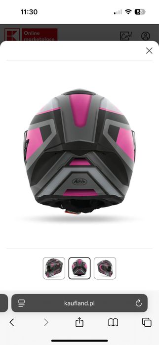 Kask motocyklowy Damski Airoh ST.501 Square Helm (czarny mat/różowy XS