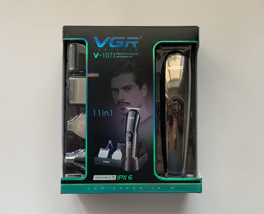 Триммер VGR V-107 универсальный 11в1 для стрижки волос и бороды