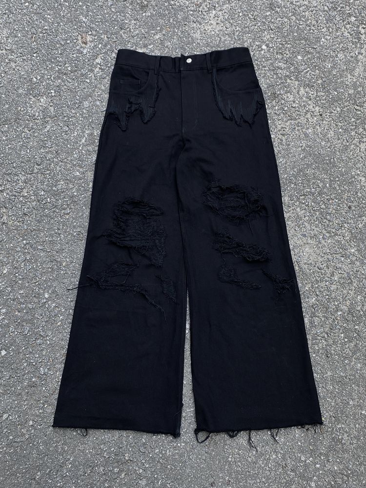 baggy flared distressed jeans opium y2k