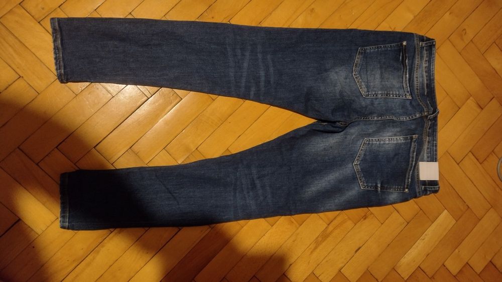 Nowe Spodnie męskie jeansowe Zara granatowe rozmiar 46 L