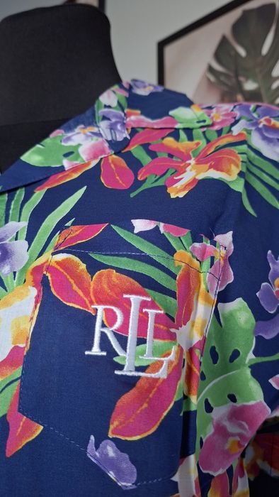 Lauren Ralph Lauren koszula sukienka nocna bawełna wiskoza r.S-L