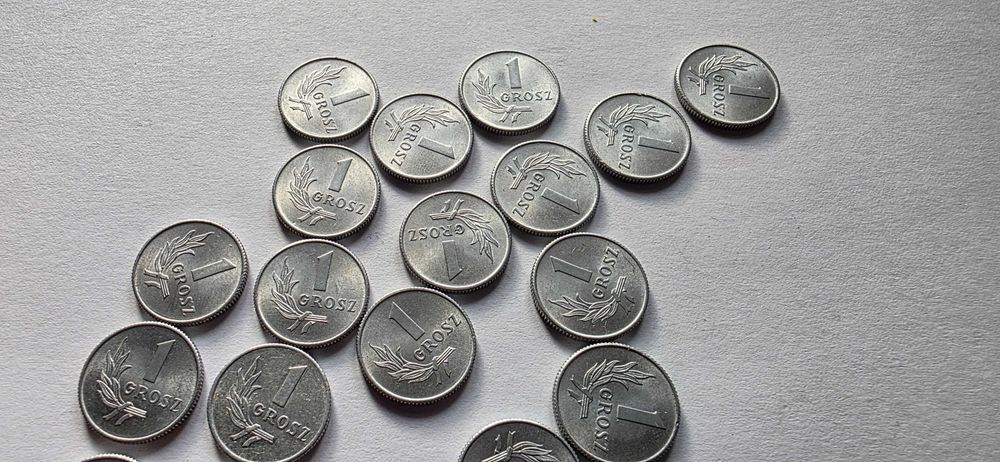 Monety PRL 1 grosz 1949 r - zestaw 20 sztuk