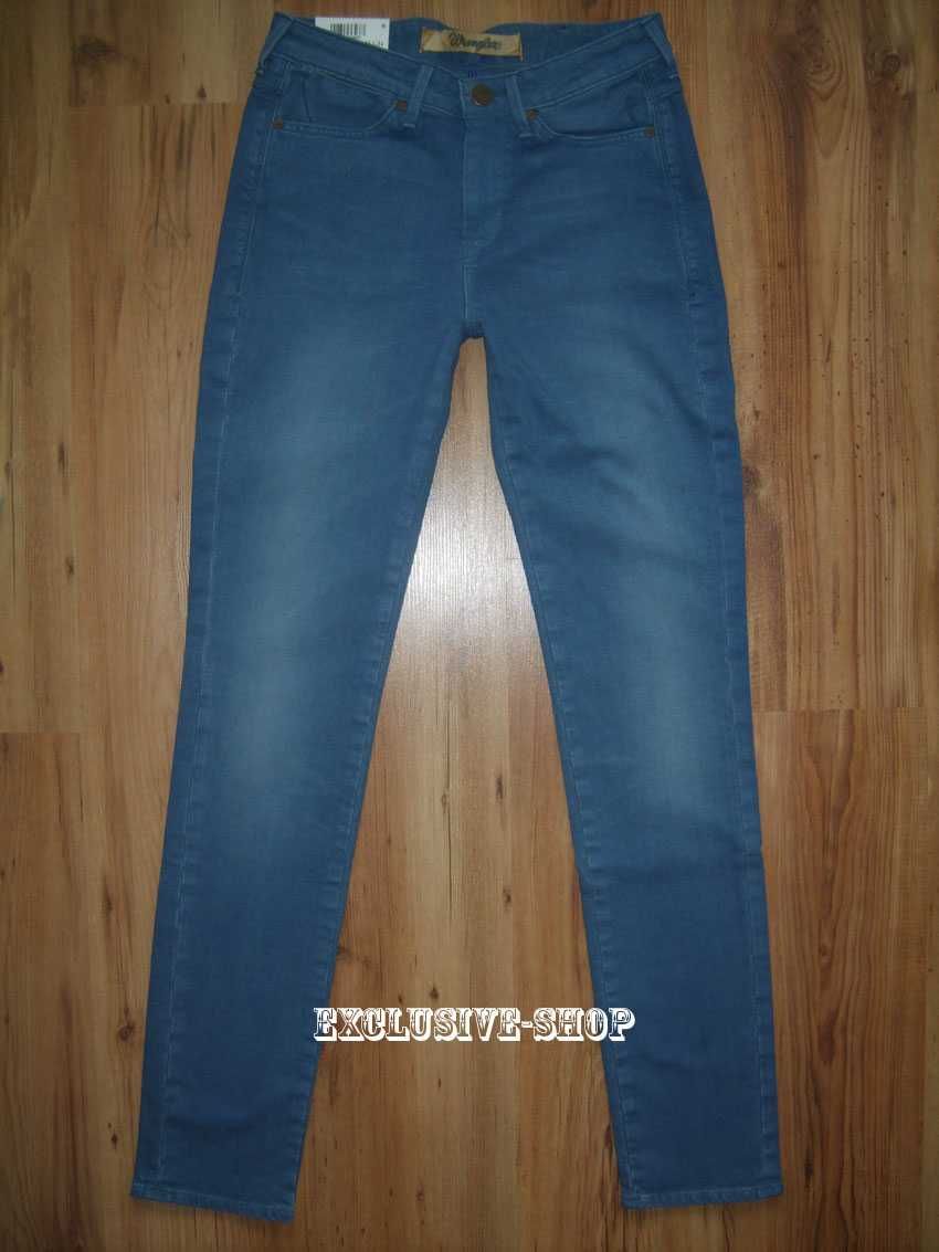 Spodnie granatowe damskie jeansowe Wrangler Jerry , W28 L34 pas 76 cm