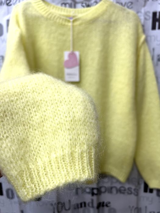 Свитер махер+шерсть, оверсайз, Италия, 38-50 размер