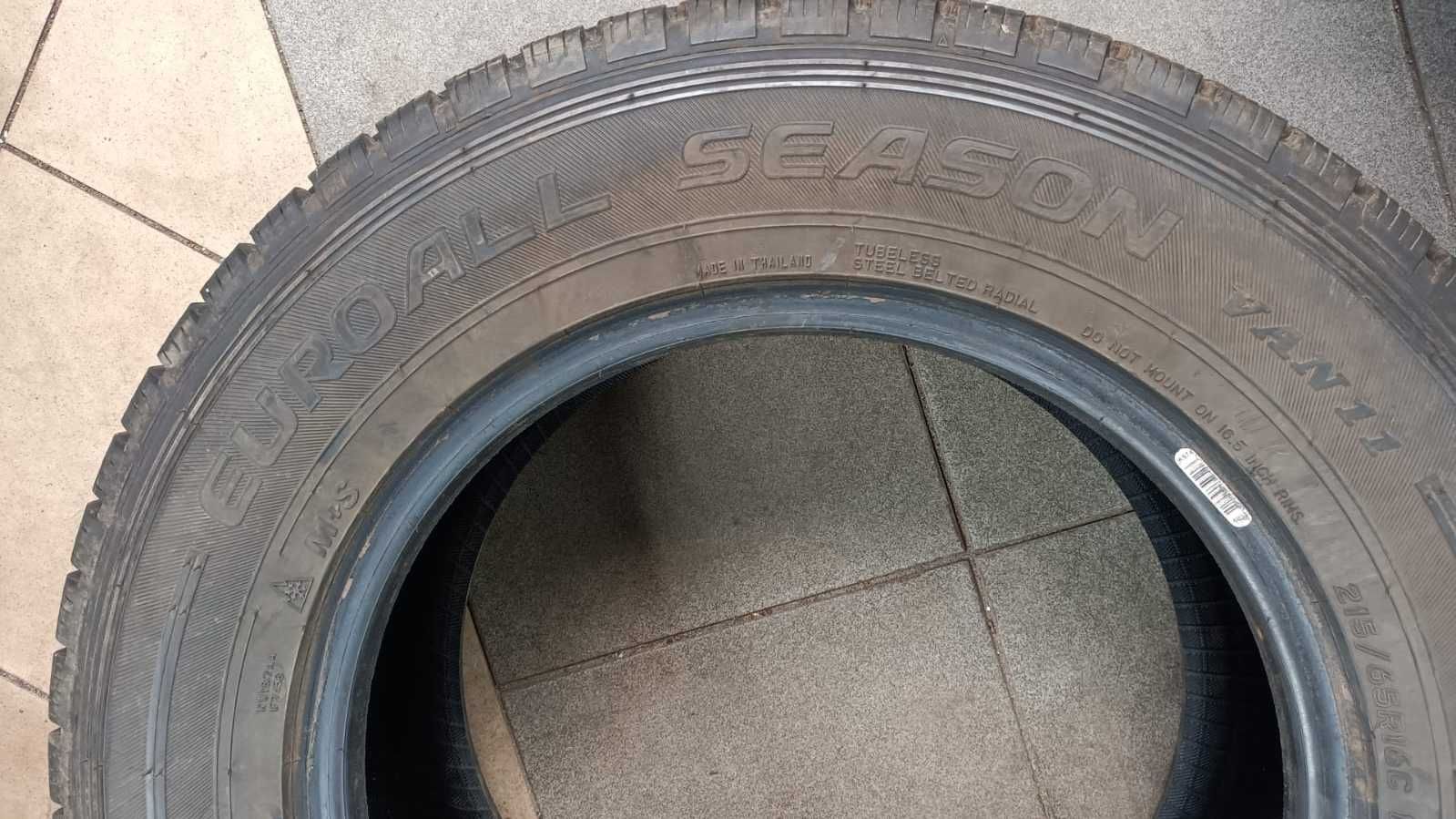 1x 215/65R16C Falken Euroall Season zimowa – jakNowa, 9,3 mm, 2024r FV