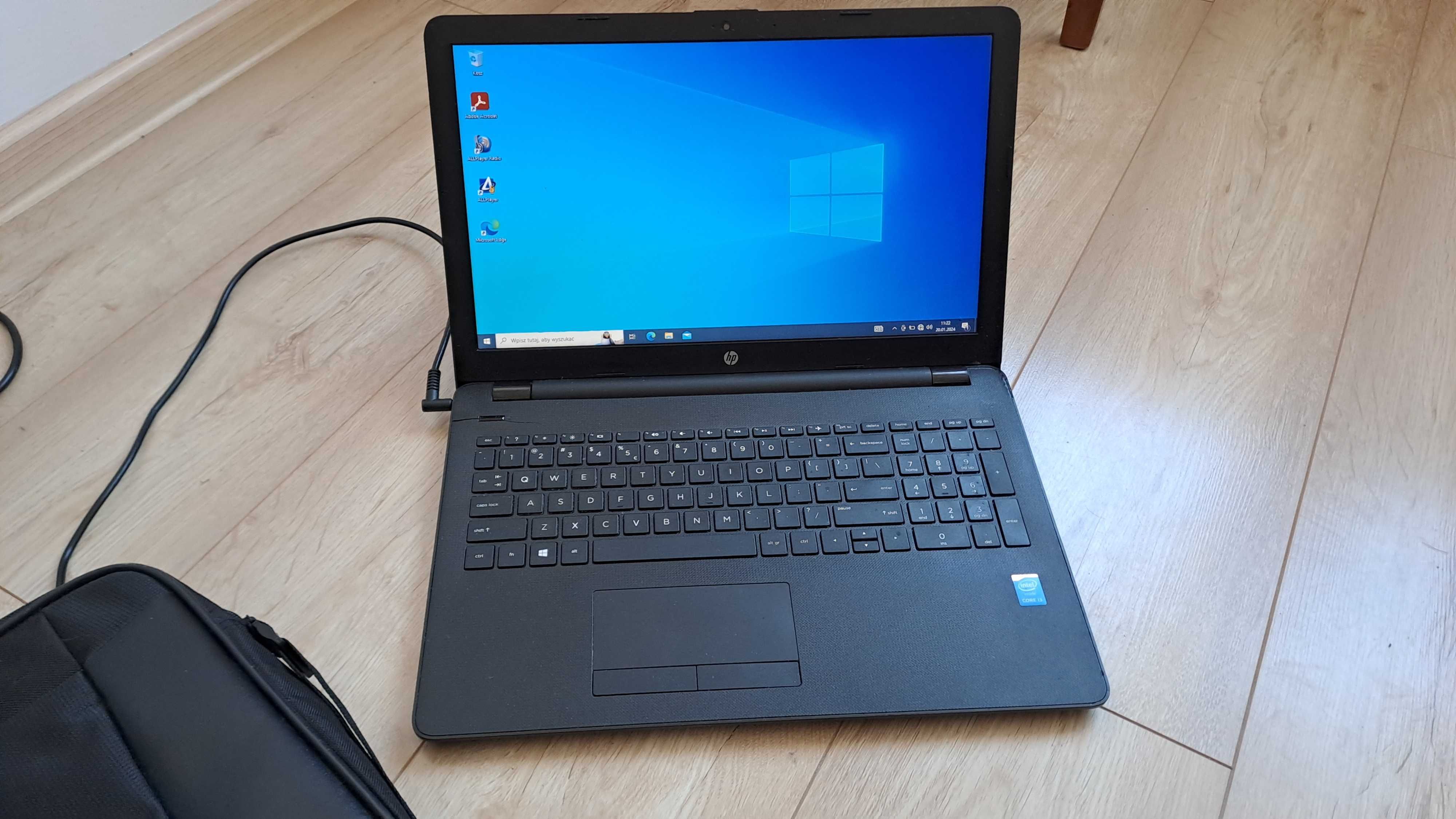 Laptop HP 15'6, i3-5005U,2GHz,3MB cache,2 rdzenie,8GB RAM,500GB dysk