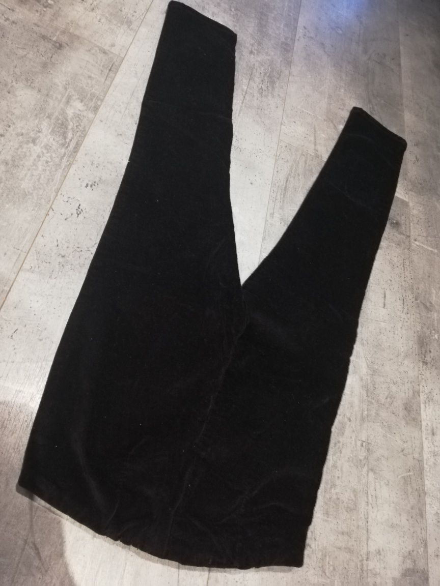 Welurowe spodnie 122 H&M legginsy