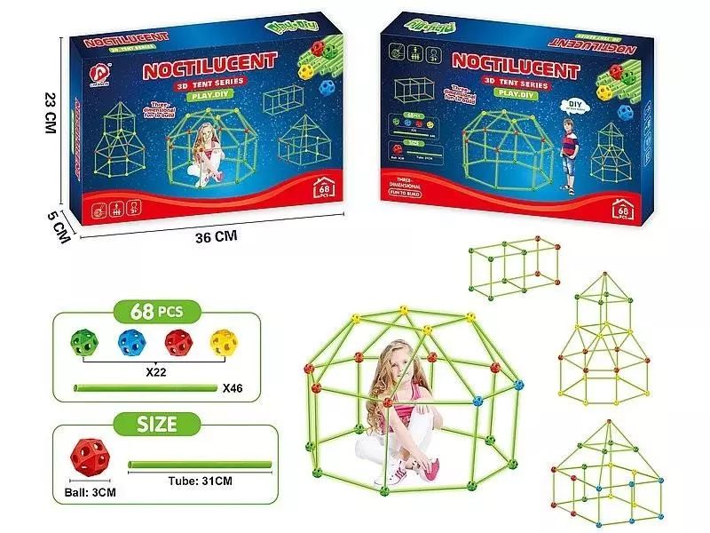 Klocki konstrukcyjne - rurki fluorescencyjne. Adar