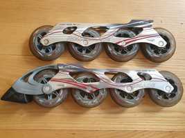 Szyny Rollerblade 4x90 mm 275mm 165mm kola 90 mm 84A lozyska