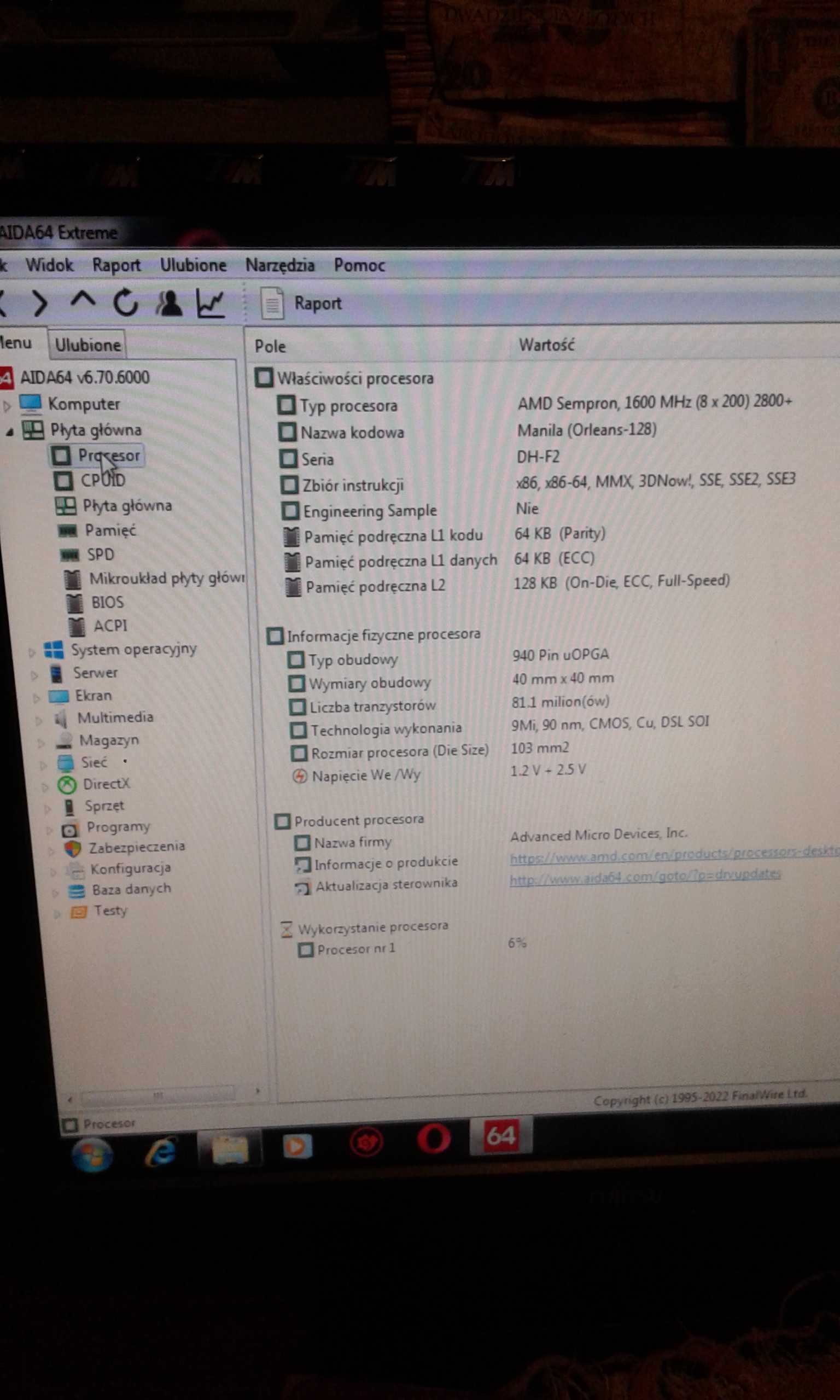 Komputer stacjonarny AMD Sempron 2800 DDR2 2 gb