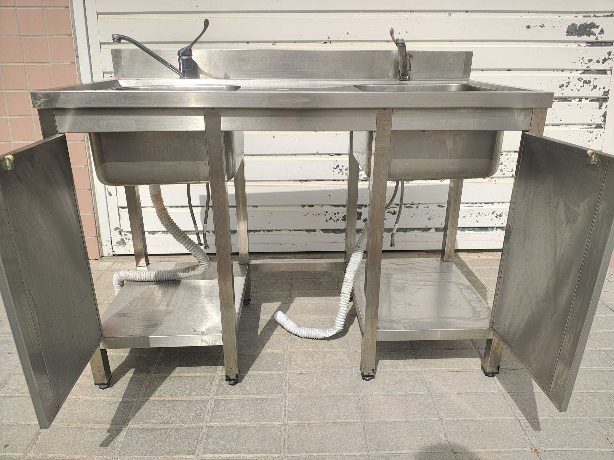 Pia de inox 2 cubas